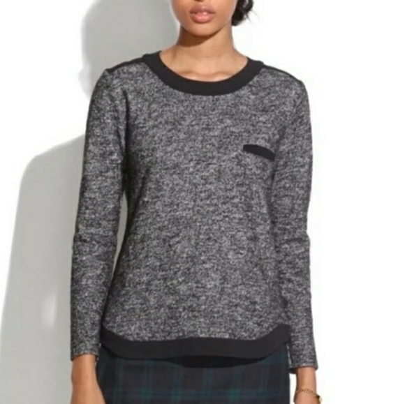 Madewell Contrast Wool Blend Sweater Sz. Medium - Picture 7 of 7